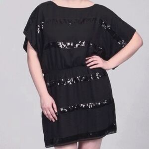 Jessica Simpson Black Sequin Dress Sz M